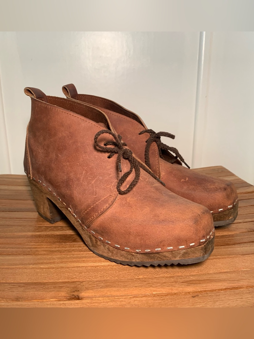Rachel Comey x Ugglebo Vollsjö Leather Laced Clog Ankle Boots